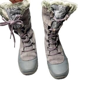 The North Face Nuptse Purna Boot Women's Faux Fur Lace Up Winter Boots Size 8